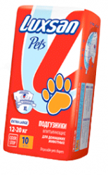 Подгузники для домашних животных Luxsan Pets XL (12-20 кг), 10 штук