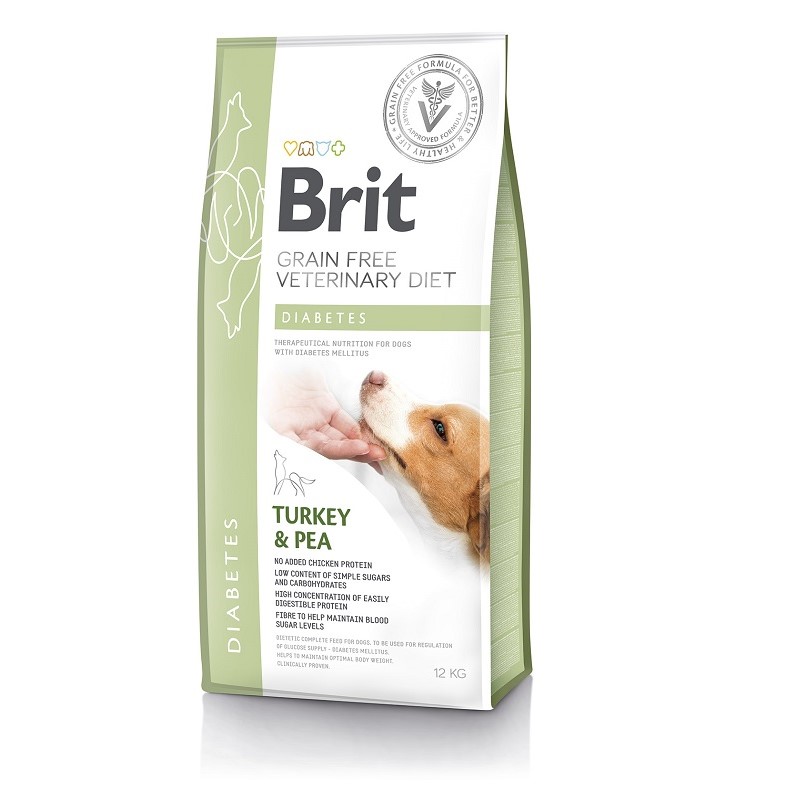 Сухой беззерновой корм для собак Brit Veterinary Diet Dog Grain Free Diabetes при диабете