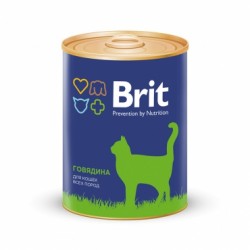 Консервы для взрослых кошек Brit Premium «Говядина», 340 г х 12 шт.