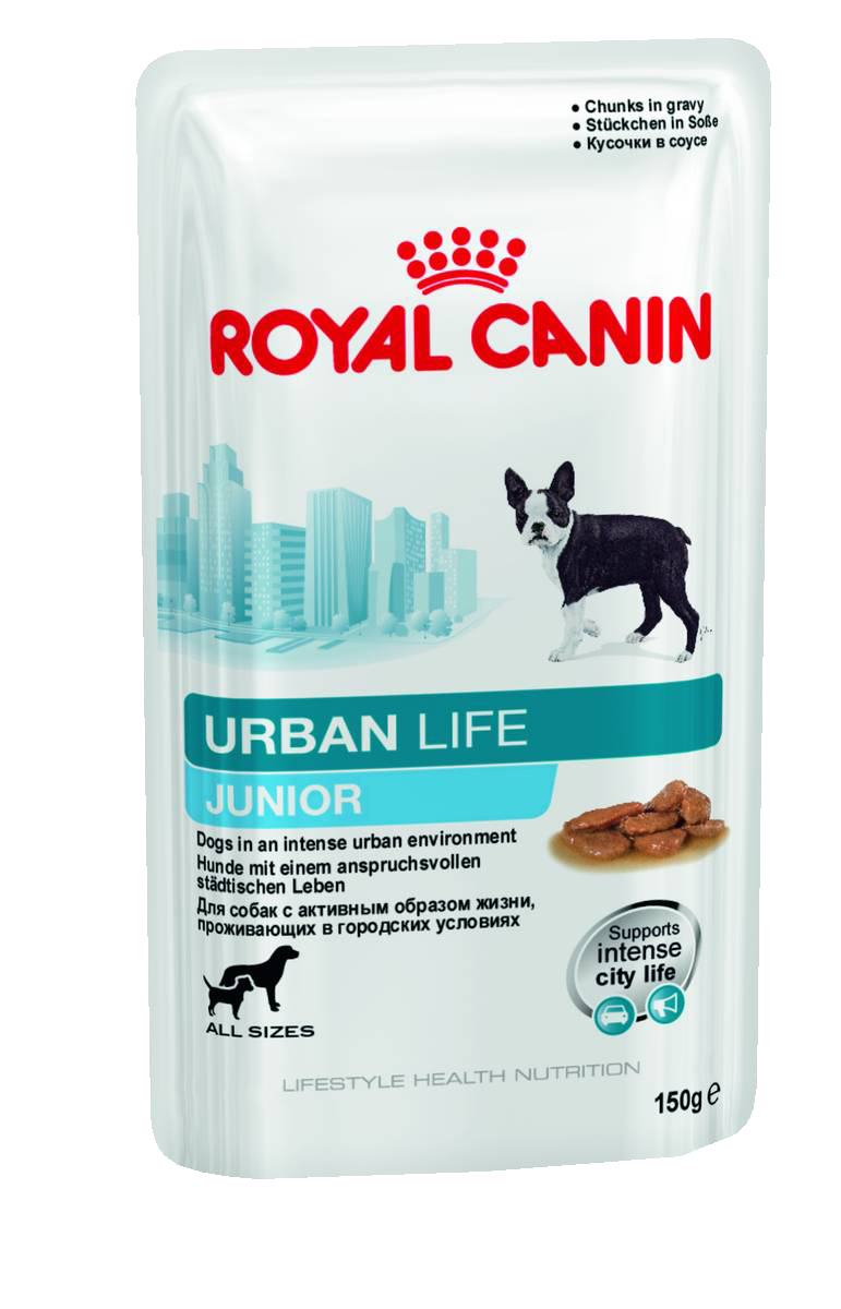 Консервы для щенков до 15 месяцев живущих в городе Royal Canin Urban Life Junior, 150 г