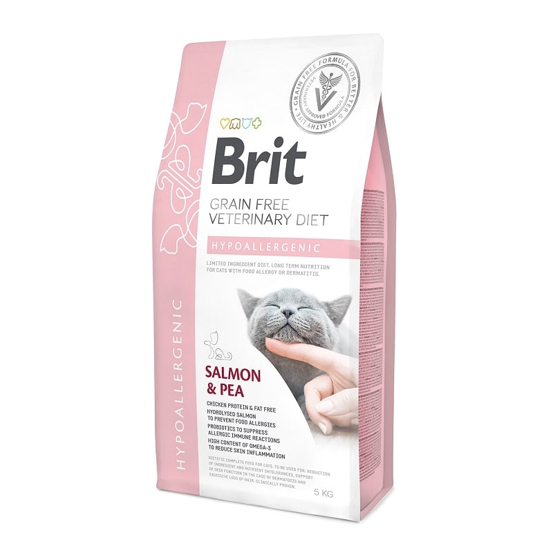 Сухой беззерновой корм для кошек Brit Veterinary Diet Cat Grain free Hypoallergenic гипоаллергенная диета