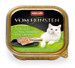 Консервы для кошек Animonda Vom Feinsten Adult Меню для гурманов с индейкой, куриной грудкой и травами 100 г х 32 шт.
