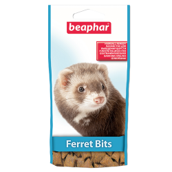 Лакомые подушечки для хорьков Beaphar Ferret Bits для выведения шерсти с пастой, 35 г