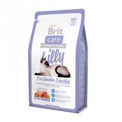 Сухой гипоаллергенный беззерновой корм для кошек с чувствительным желудком Brit Care "Lilly" Sensitive Digestion с ягнятиной и лососем