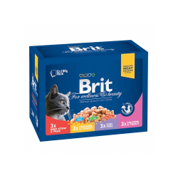 Консервы для кошек Brit Premium Ассорти «Семейное», 12 шт. × 100 г