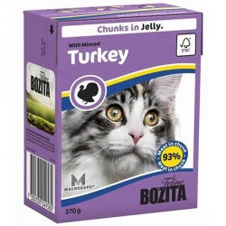 Консервы для кошек Bozita кусочки в желе с рубленой индейкой 370 г
