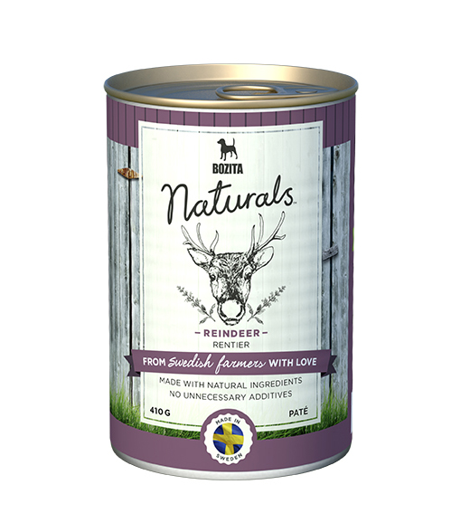 Консервы для взрослых собак Bozita Naturals Reindeer мясной паштет с оленем, 410 г