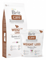 Сухой корм для собак Brit Care Weight Loss Rabbit & Rice кролик с рисом, при избыточном весе