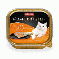 Консервы для кошек Animonda Vom Feinsten Adult Меню для гурманов с курицей, говядиной и морковью 100 г х 32 шт.