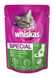 Консервы для кошек Whiskas Special Indoor для кошек постоянно живущих в помещении 0,1 кг