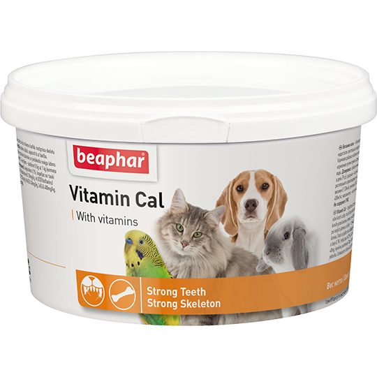 Кормовая добавка для собак, кошек, грызунов и птиц Beaphar Vitamin Cal, 250 г
