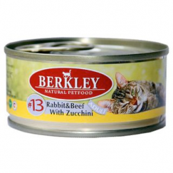 Консервы для кошек Berkley #13 Rabbit & Beef with Zucchini Adult кролик и говядина с цукини 0,1 кг