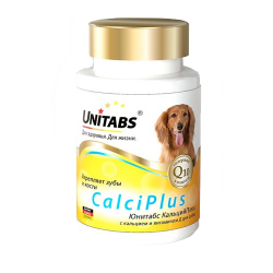Кормовая добавка для собак Unitabs Calci Plus Юнитабс Кальций плюс  с кальцием, фосфором и витамином Д, 100 таблеток
