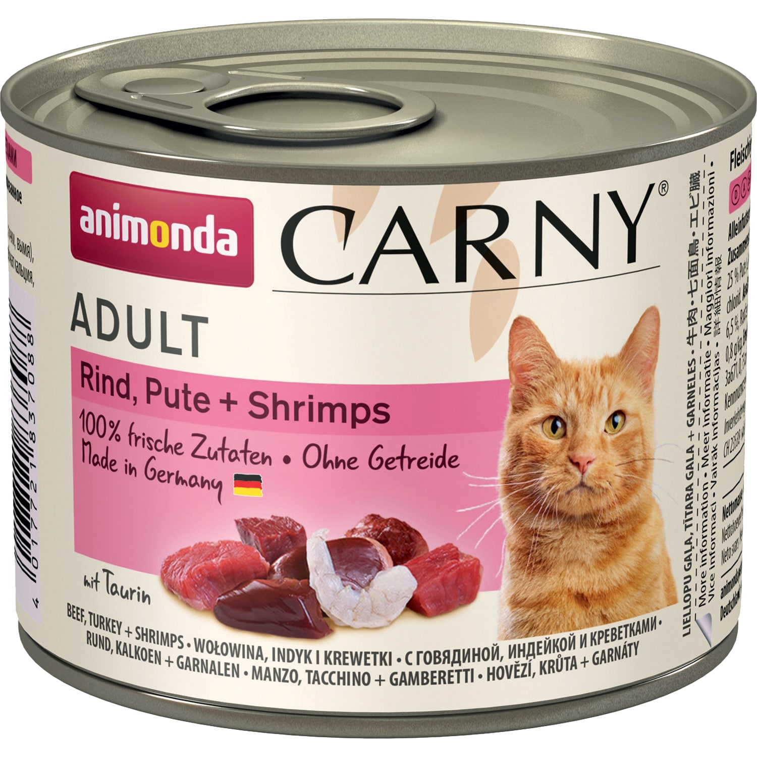 Консервы для кошек Animonda Carny Adult с говядиной, индейкой и креветками 