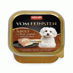 Консервы для собак Animonda Vom Feinsten Adult Меню для гурманов с говядиной, йогуртом и овсянными хлопьями 22 шт.х150 г