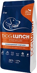 Сухой корм Dog Lunch Premium для взрослых собак, ягненок с рисом