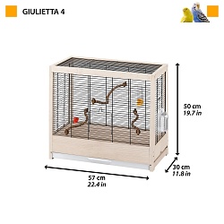 Клетка для канареек и маленьких экзотических птиц Ferplast Giulietta 4 из дерева