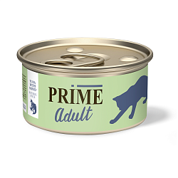 Консервы для кошек Prime Тунец с кальмаром в собственном соку, 70 г х 24 шт.