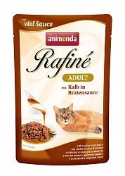 Паучи для кошек Animonda Rafiné Soupé Adult коктейль из телятины в жареном соусе 100 г х 12 шт.