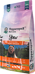 Сухой корм ТерриториЯ Урал для собак всех пород, ягненок с морошкой 12 кг