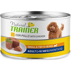 Консервы для взрослых собак мелких пород Trainer Natural Small & Toy Adult with Chicken с курицей, 150 г