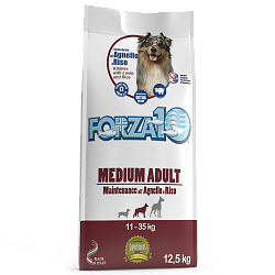 Сухой корм Forza10 Maintenance Adult для собак средних пород, ягненок с рисом 12,5 кг