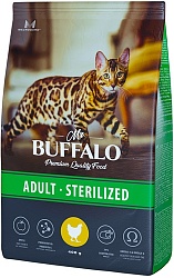 Сухой корм Mr. Buffalo для кастрированных котов и стерилизованных кошек, с курицей
