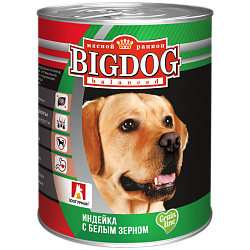 Консервы для собак Зоогурман "Big Dog" Индейка с белым зерном, 0,85 кг