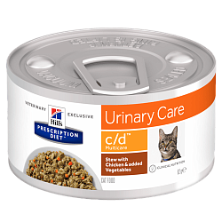 Консервы для кошек Hill's Prescription Diet c/d Multicare рагу с курицей и овощами, 82 г