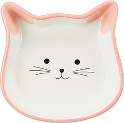 Миска для кошек Trixie Cat face 0,25 л × ∅12 см керамика, в ассортименте
