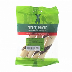 Палочки витые с начинкой для собак Titbit мягкая упаковка ±45 г