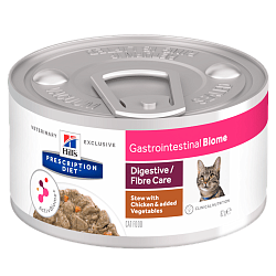 Консервы для кошек Hill's Prescription Diet Gastrointestinal Biome лечение ЖКТ, рагу с курицей и овощами 82 г