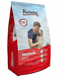 Сухой корм для взрослых собак средних пород Karmy Medium Adult, индейка