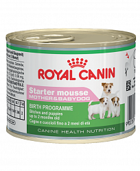 Консервы для щенков до 2-ух месяцев, беременных и кормящих сук Royal Canin Starter Mousse, 195 г