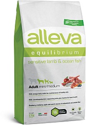 Сухой корм Alleva Equilibrium Sensitive Mini/Medium для собак мелких и средних пород, ягненок и океаническая рыба 2 кг