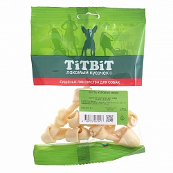 Кость узловая мини для собак Titbit мягкая упаковка ±28 г