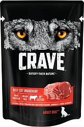 Влажный корм Crave для взрослых собак, с говядиной 85 г х 24 шт.