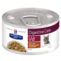 Консервы для кошек Hill's Prescription Diet i/d рагу с курицей и овощами, 82 г