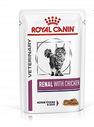 Влажный корм для кошек Royal Canin Renal для поддержания функции почек, с курицей 85 г