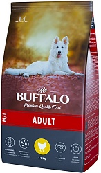 Сухой корм Mr. Buffalo для взрослых собак средних и крупных пород, с курицей
