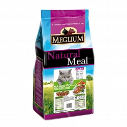Сухой корм Meglium Adult для взрослых кошек, с говядиной, курицей и овощами