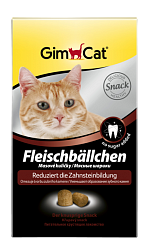 Лакомство для кошек GimCat Мясные шарики для чистки зубов, 100 г