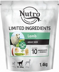 Сухой корм Nutro Grain Free беззерновой, для собак с чувствительным пищеварением с ягненком и экстрактом розмарина