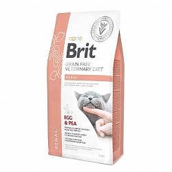 Сухой беззерновой корм для кошек Brit Veterinary Diet Cat Grain free Renal при хронической почечной недостаточности 0,4 кг