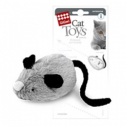Игрушка для кошек GiGwi Cat Toys Мышка со звуковым чипом, 19 см