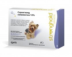 Капли для собак весом 2,6-5 кг от паразитов Стронгхолд (Stronghold), 3 пипетки