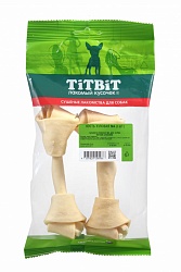Кость узловая №4 для собак Titbit мягкая упаковка, 2 штуки 57 г