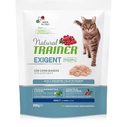 Сухой корм для кошек привередливых к еде Trainer Natural Exigent Cat со свежим белым мясом