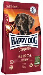 Сухой корм для собак Happy Dog Supreme Sensible Africa с мясом страуса