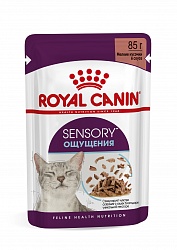 Влажный корм для кошек Royal Canin Sensory Ощущения, стимулирует рецепторы в ротовой полости, кусочки в соусе 12 шт х 85 г